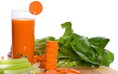 wortelsap en groenten voor gastritis